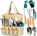 Brand Gardening Tool Set Stainless Steel, Non-slip Grip, Tote Bag Included. Fixed Price $42.99.