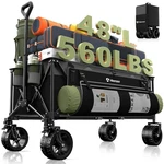 Hikemoon Extra Large Wagons Carts Foldable, 560LBS 300L, Grey & Black. Fixed Price $169.91.
