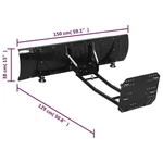Snow Plough For Atv 59.1"X15" Black Vidaxl. Fixed Price $725.00.