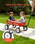 Vevor Kids Pull Wagon 39", 176 Lb Capacity, All-terrain Red Cart. Fixed Price $70.99.