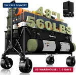 Hikemoon 300L Extra Large Wagons Carts Foldable, 560LBS Heavy Duty Collapsible. Fixed Price $195.96.