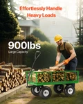 900 Lbs Steel Garden Cart On Wheels, 180 Rotating Handle. Fixed Price $121.08.