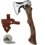 Camping Hatchet Chopping Axe With Leather Sheath, 13.8" Forged Carbon Steel Wood. Fixed Price $84.49.