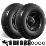 13" Flat-free Wheelbarrow 4.00-6 Solid Tire Replacement W/ Bearings. Fixed Price $87.94.