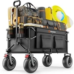 Romantile 240L Beach Wagon Cart 450LB Foldable All-terrain Sand Wheels Black. Fixed Price $169.99.