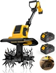 Degge Tiller, Cordless Cultivator With 48 Steel Tines, 9 Inch Tilling Wid. Fixed Price $132.75.