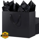 Shipkey Extra Large Black Gift Bags 3 Pack W/tissue Paper. Fixed Price $20.00.