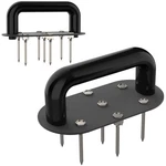 Qsxou Hand Tiller Garden Tool Lawn Spike Manual Aerator, Black. Fixed Price $33.18.