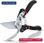 Pruning Shears, 8.5" Professional Garden SK5 Steel Hedge Clippers, Fast. Fixed Price $12.99.