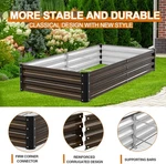 Greener 48"*96"*12" Metal Planter Garden Box Kit - Wood Grain/black. Fixed Price $109.50.