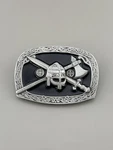 Viking Pewter Belt Buckle Norse Helmet Axe Sword New Great American Co.. Fixed Price $69.00.