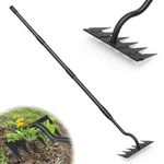 Manual Weeder TOOL,6 Tines Garden Weeding Rake With Sharp BLADE,55 Inch Long Han. Fixed Price $45.39.