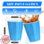 Cssopenss 120PC 12OZ Lake Blue Plastic Cups Disposable Party Drinkware. Fixed Price $27.99.