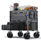 Everyfun 480LBS Foldable Double Decker Wagon Beach Carts PW-520A Gray. Fixed Price $156.55.