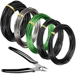 Qwork Bonsai Training Wire Set 5 Rolls Aluminum With Cutter. Fixed Price $17.61.