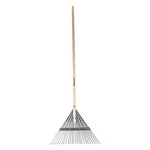 Westward 23-1/2 Steel Spring Brace Lawn Rake, 24 Tines, 54 Wood Handle. Fixed Price $34.60.