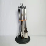 Yukon Glory Stainless Steel Bbq Tool Set W/rotating Stand & 4-PIECE Grilling Kit. Fixed Price $65.00.