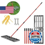Zenhosit Lawn Leveling Rake - Leveler With 78" Adjustable Steel Handle, 30". Fixed Price $75.06.