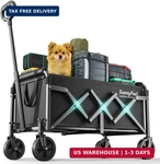 Sunnyfeel Lightweight Folding Wagon Cart, 350LBS Portable Carts Foldable. Fixed Price $62.48.
