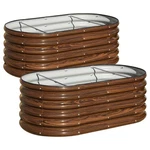 Snugniture 2-PACK Oval Raised Garden Bed, 4FT X 2FT W 1.5FT H, Galvanized. Fixed Price $63.00.