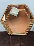 Kate And Laurel Felicia Glam 2-PIECE Nesting Metal Mirrored Accent Trays, Gold,. Fixed Price $49.97.