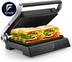 Panini Press Sandwich Maker 1200W 4 Slice Toaster, Removable Drip Tray. Fixed Price $171.36.