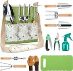 11PC Heavy Duty Tool Set W/ Tote Bag Gloves Pruner Gardening Kit. Fixed Price $45.97.