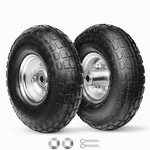 10-INCH Solid Replacement And Wheel 4.10/3.50-4" Flat Free Tires For C.... Fixed Price $42.99.