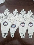 4 Silverware Holders, Utensil Pouches, Heritage Lace, Faith Hope Love Joy. Fixed Price $6.00.