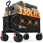 Sekey 150L Wagons Carts Foldable With Big All-terrian Beach Wheels, Collapsible. Fixed Price $90.95.