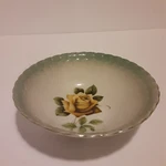 Vintage Bowl With Blue Band Around Top Goldon Rim, Wheel Lock Trademark 8502. Fixed Price $19.87.