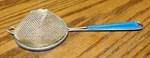 Vintage Progressive Held Strainer Screen Sifter 2.75" Blue Handle 300. Fixed Price $9.99.