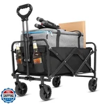 Zomeylpo Collapsible Foldable,wagon Carts With Wheels Folding,util. Fixed Price $67.04.