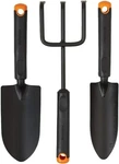 Fiskars 3-PIECE Garden Tool Set Trowel Transplanter Cultivator Steel Heads New. Fixed Price $24.99.