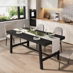 Dining Table 63 Industrial Rectangular Metal Frame Black Kitchen Garvee 4-6 Long. Fixed Price $299.99.