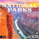 2026 Wall Calendar National Parks Month Nature 12X24 Open Thick Paper Red Emb. Fixed Price $12.50.