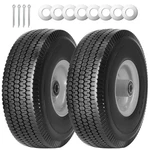 Simeiqi 2PACK 4.10/3.50-4" Solid Pu Run-flat Tire Wheel With 5/8"AXLE Bo.... Fixed Price $40.86.