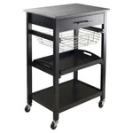 Winsome Julia Granite Top Kitchen Cart Wood/black -. Fixed Price $157.53.