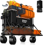 400L Double Decker Wagon Collapsible With 54" Tailgate, 560LBS Heavy Duty. Fixed Price $200.57.