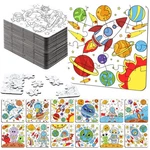 Realspring 24-PK Outer Space Color Your Own Jigsaw Puzzles Kids 3-8 Party Favors. Fixed Price $30.58.