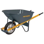 6 Cu. Ft. Wheelbarrow With Steel Handles Flat Free Tire. Fixed Price $186.53.
