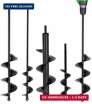 Tcbwfy 4 Pack Garden Auger Spiral Drill Bits - 1.6"X9", 1.6"X16.5", 3"X16.5",. Fixed Price $41.55.