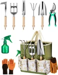 9-PIECE Premium Gardening Tool Set For Women Heavy Duty Green White. Fixed Price $35.94.