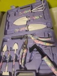 9 Piece (gardening Tools Set) Unique Purple Floral Design Spring Gift. Fixed Price $23.02.