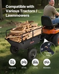 Garden Utility Trailer, 10 Cu. Ft 500LBS, Atv Utv Hauling Tow Behind P. Fixed Price $242.28.