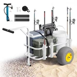 Vevor Beach Fishing Cart 200 Lbs Foldable Carbon Steel 13 Tires. Fixed Price $135.99.