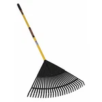 Structron 24 Polypropylene Leaf Rake, 26 Tines, 51 Fiberglass Handle. Fixed Price $61.36.