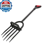 Ymachray 5-TINE Heavy Duty Pitch Fork Gardening Long Handled Digging. Fixed Price $82.96.