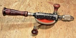Vintage Craftsman Crank Eggbeater Drill 1071 Usa Wood Handles Wstorage Cap. Fixed Price $17.99.