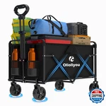 Collapsible Cart- 380LBS,FOLDING Beach Utility Wagon,portable Groc. Fixed Price $64.12.